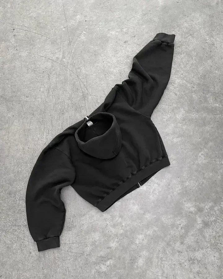 Printed Cardigan Hoodie